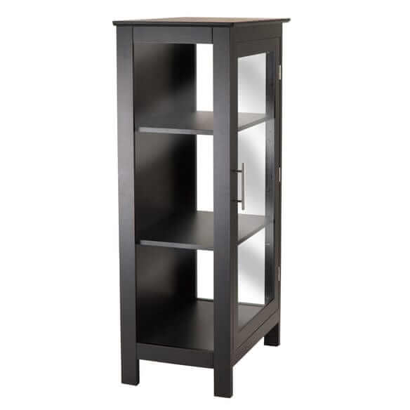 Winsome Wood Poppy Black Display Cabinet w/Glass Door 20523