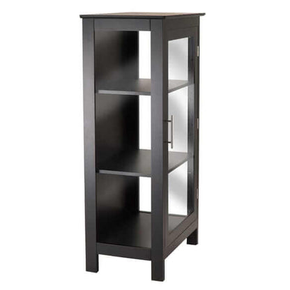 Winsome Wood Poppy Black Display Cabinet w/Glass Door 20523