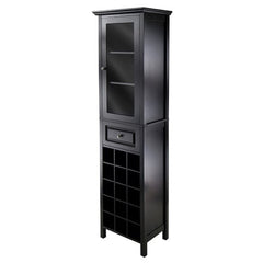 Winsome Burgundy Black 15 bottle Wine Display Tower 20667