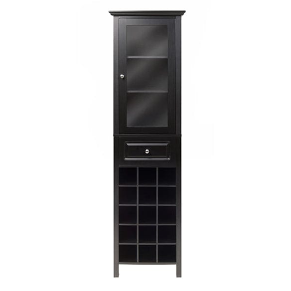 Winsome Burgundy Black 15 bottle Wine Display Tower 20667