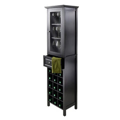 Winsome Burgundy Black 15 bottle Wine Display Tower 20667