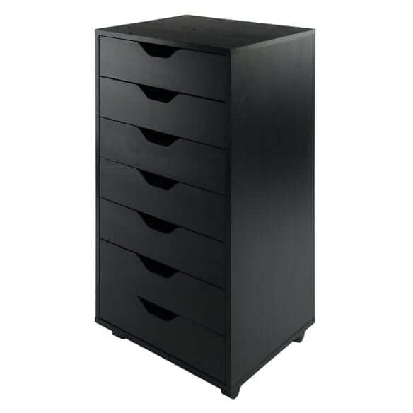 Winsome Halifax 7-Drawer Black Mobile Cabinet 20792