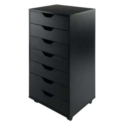Winsome Halifax 7-Drawer Black Mobile Cabinet 20792