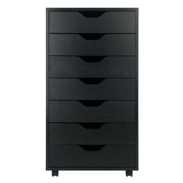 Winsome Halifax 7-Drawer Black Mobile Cabinet 20792