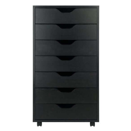 Winsome Halifax 7-Drawer Black Mobile Cabinet 20792