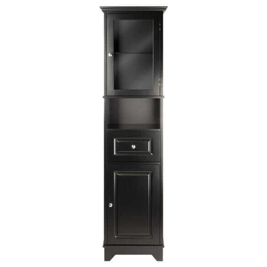 Winsome Alps Tall Black Storage Cabinet 20871