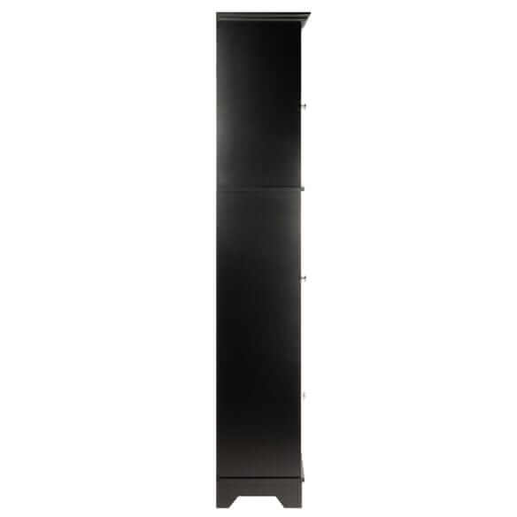 Winsome Wyatt Blk & Chocolate 3-Pc Storage Cabinet w/ 2 Foldable Baskets 20618