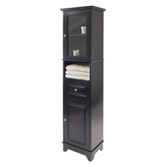 Winsome Alps Tall Black Storage Cabinet 20871