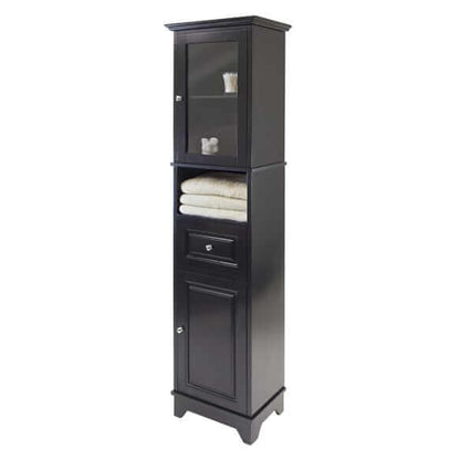 Winsome Alps Tall Black Storage Cabinet 20871
