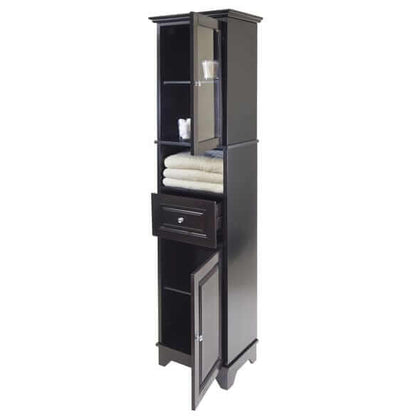 Winsome Alps Tall Black Storage Cabinet 20871