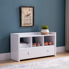 ID International White Shoe Entry Bench 223075