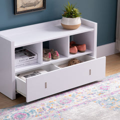 ID International White Shoe Entry Bench 223075