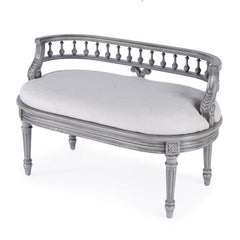 Butler Specialty Gray Hathaway 37 in. W Upholstered Bench 2625418