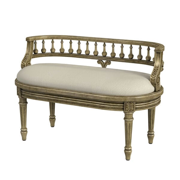 Butler Specialty Hathaway Beige Upholstered & Wd Accent Bench 2625424