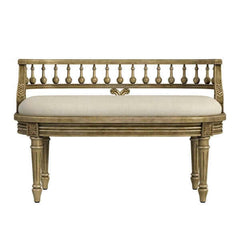 Butler Specialty Hathaway Beige Upholstered & Wd Accent Bench 2625424