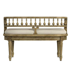 Butler Specialty Hathaway Beige Upholstered & Wd Accent Bench 2625424