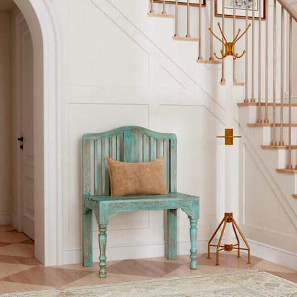 Butler Specialty Roseland Blue Solid Wood Bench 2853070