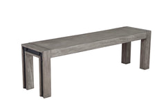 Alpine Furniture Gray & Black Fallon Solid Pine Dining Bench 3394-03