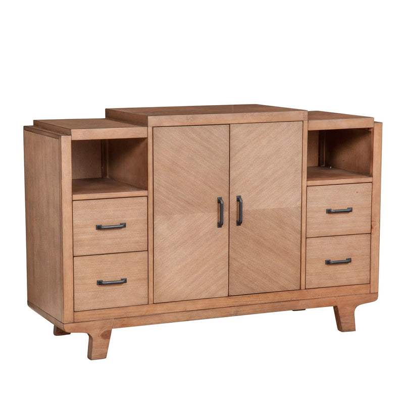 Alpine Furniture Olejo Natural Solid Pine Sideboard 3426-06