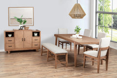 Alpine Furniture Olejo Natural 6PC Dining Set ALPN-3426-DR SET