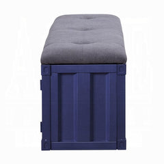 ACME Grey & Blue Cargo Storage Bench 35942