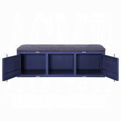 ACME Grey & Blue Cargo Storage Bench 35942