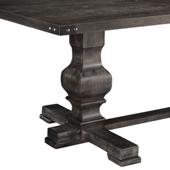 Alpine Furniture Manchester Charcoal Trestle Wood Dining Table 3868CHA-01