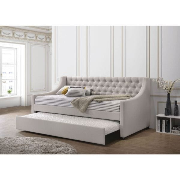 ACME Lianna Fog Fabric Daybed & Trundle 39395