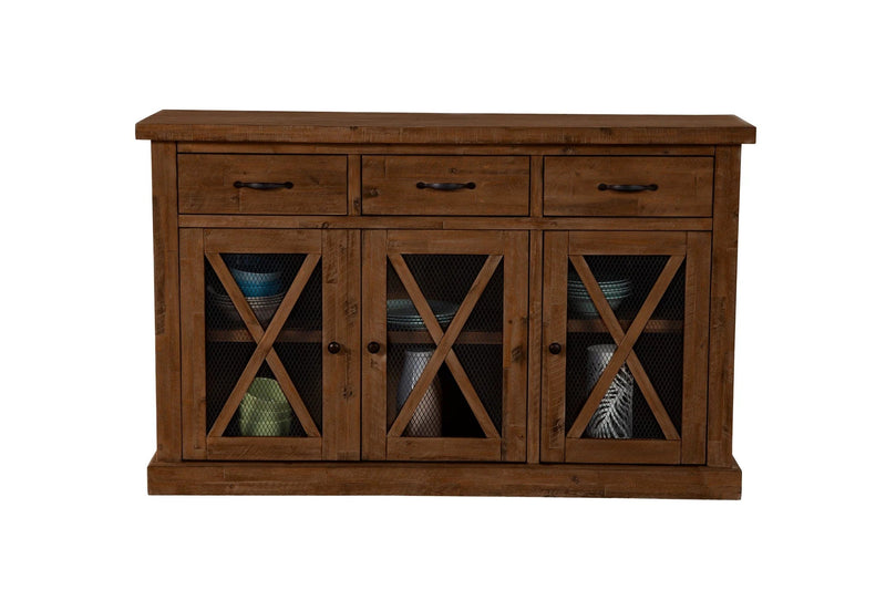 Alpine Furniture Newberry Medium Brown Wood Sideboard 4068-06