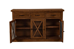 Alpine Furniture Newberry Medium Brown Wood Sideboard 4068-06