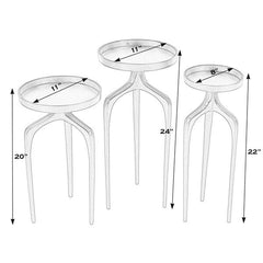 Butler Specialty Emilie Round Set of 3 Outdoor Scatter Tables 4421437