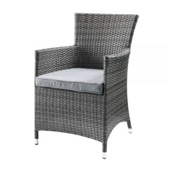 ACME Tashelle Gray Fabric & Gray Wicker 3Pc Patio Bistro Set 45000