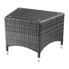 ACME Tashelle Gray Fabric & Gray Wicker 3Pc Patio Bistro Set 45000