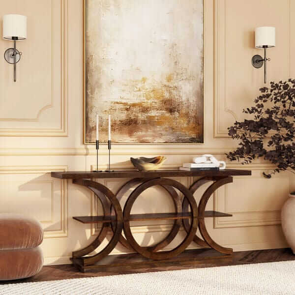 Butler Specialty Medium Brown Stowe Rustic Console Table 5327354