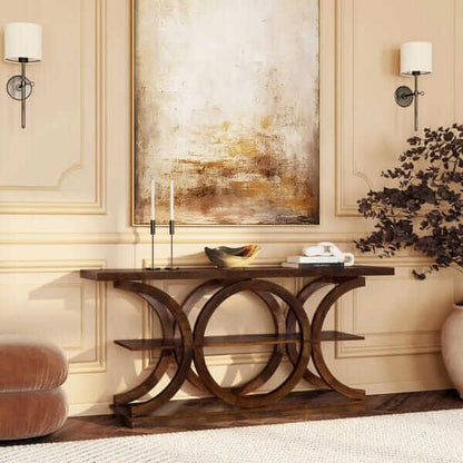 Butler Specialty Medium Brown Stowe Rustic Console Table 5327354
