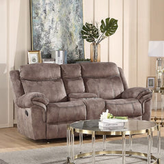 ACME Zubaida Two Tone Motion Glider Loveseat w/USB Port & Console 55021