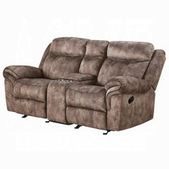 ACME Zubaida Two Tone Motion Glider Loveseat w/USB Port & Console 55021