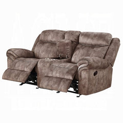 ACME Zubaida Two Tone Motion Glider Loveseat w/USB Port & Console 55021