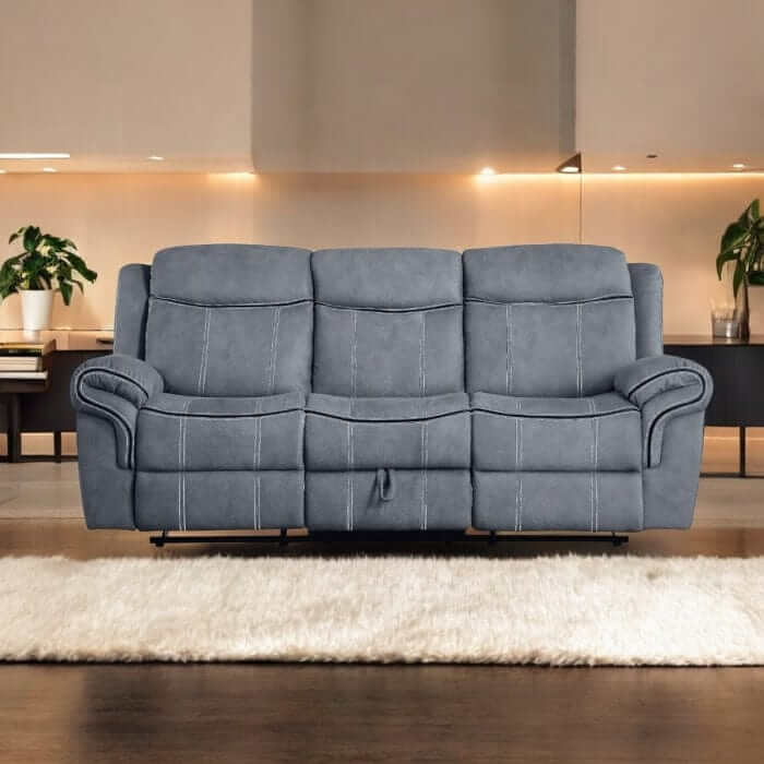 ACME Zubaida Two Tone Gray Velvet Motion Sofa w/USB Port 55025