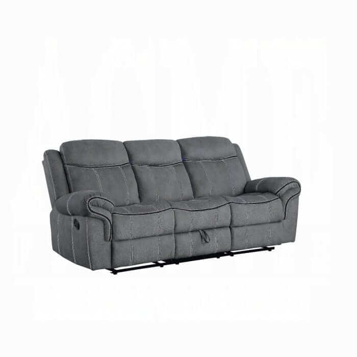 ACME Zubaida Two Tone Gray Velvet Motion Sofa w/USB Port 55025