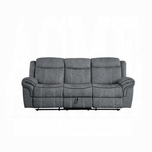 ACME Zubaida Two Tone Gray Velvet Motion Sofa w/USB Port 55025