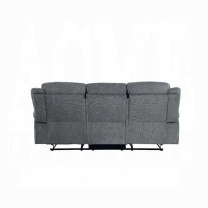 ACME Zubaida Two Tone Gray Velvet Motion Sofa w/USB Port 55025