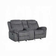 ACME Zubaida Two Tone Gray Velvet Motion Loveseat w/USB Port 55026