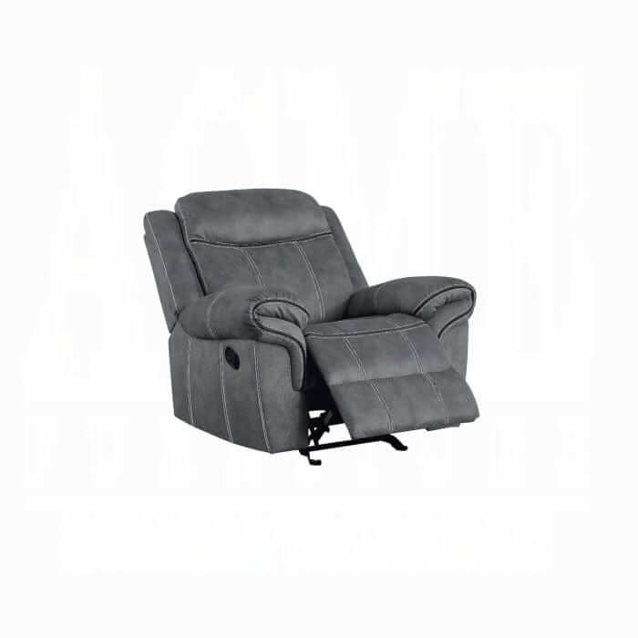 ACME Zubaida Two Tone Gray Velvet Glider Recliner 55027