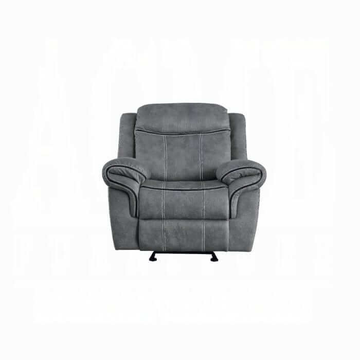 ACME Zubaida Two Tone Gray Velvet Glider Recliner 55027