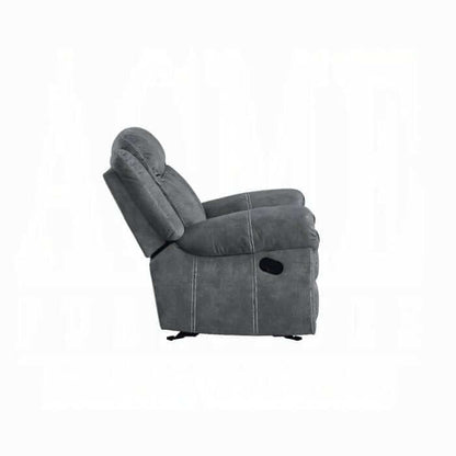 ACME Zubaida Two Tone Gray Velvet Glider Recliner 55027