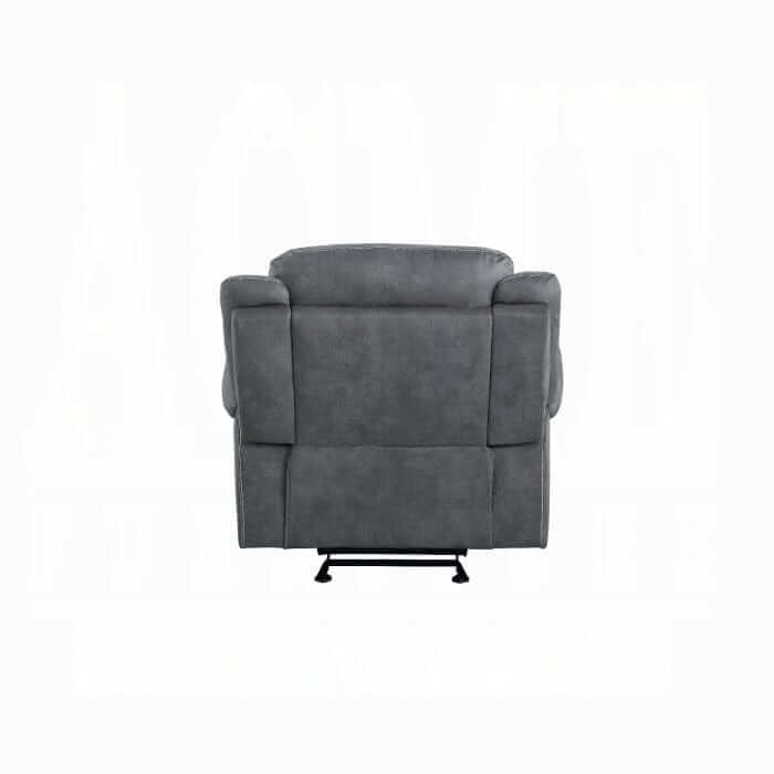 ACME Zubaida Two Tone Gray Velvet Glider Recliner 55027