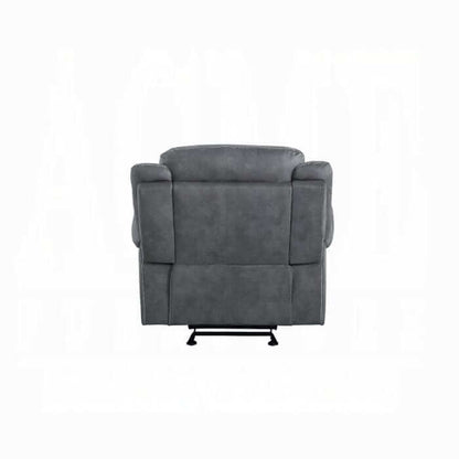 ACME Zubaida Two Tone Gray Velvet Glider Recliner 55027