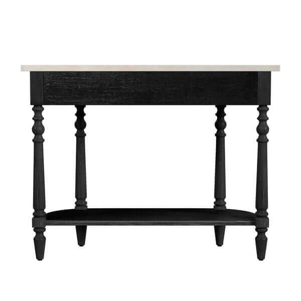Butler Specialty Danielle Black Marble 1 drawer Console Table 5517432