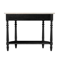 Butler Specialty Danielle Black Marble 1 drawer Console Table 5517432
